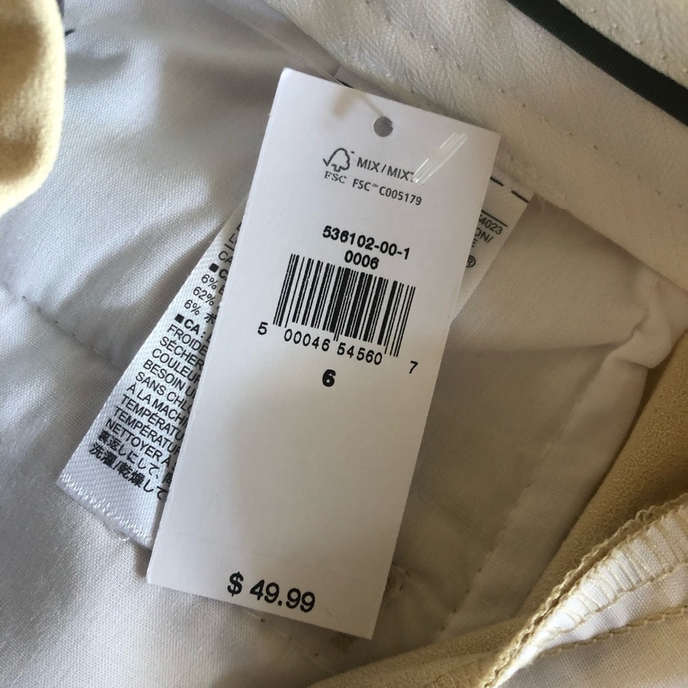 Banana republic Factory dressy 10” shorts cream Size 6 - Picture 5 of 5
